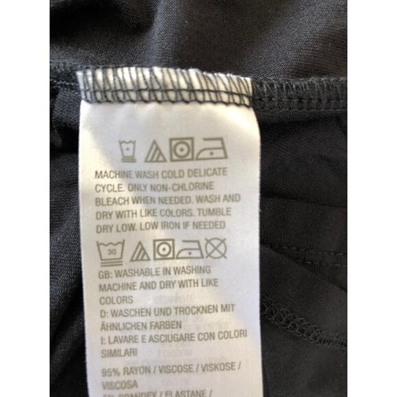 Jason Wu Black Smocked Side Panel Midi Dress XL Effortless Chic Ruffled Casual - Picture 11 of 12